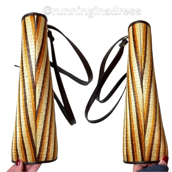 NWOT Le Sac Hand Woven In Philippians Bucket Shoulder Bag - Picture 12 of 13